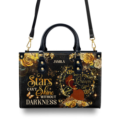 The Stars Can't Shine Without Darkness - Personalized Leather Handbag SBLHBLM1182L