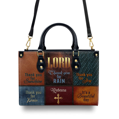 It's A Beautiful Day - Personalized Leather Handbag MB56