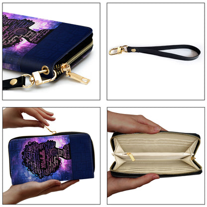 Afro Queen - Personalized Leather Clutch Purse SB47