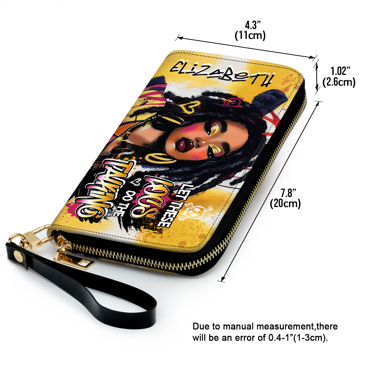 Let These Locs Do The Talking - Personalized Leather Clutch Purse