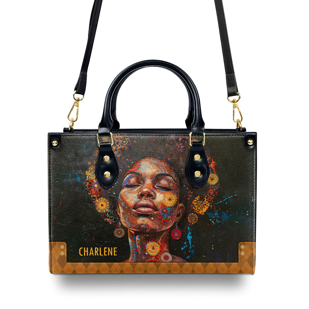 Afrocentrism 09 - Personalized Leather Handbag SBT09