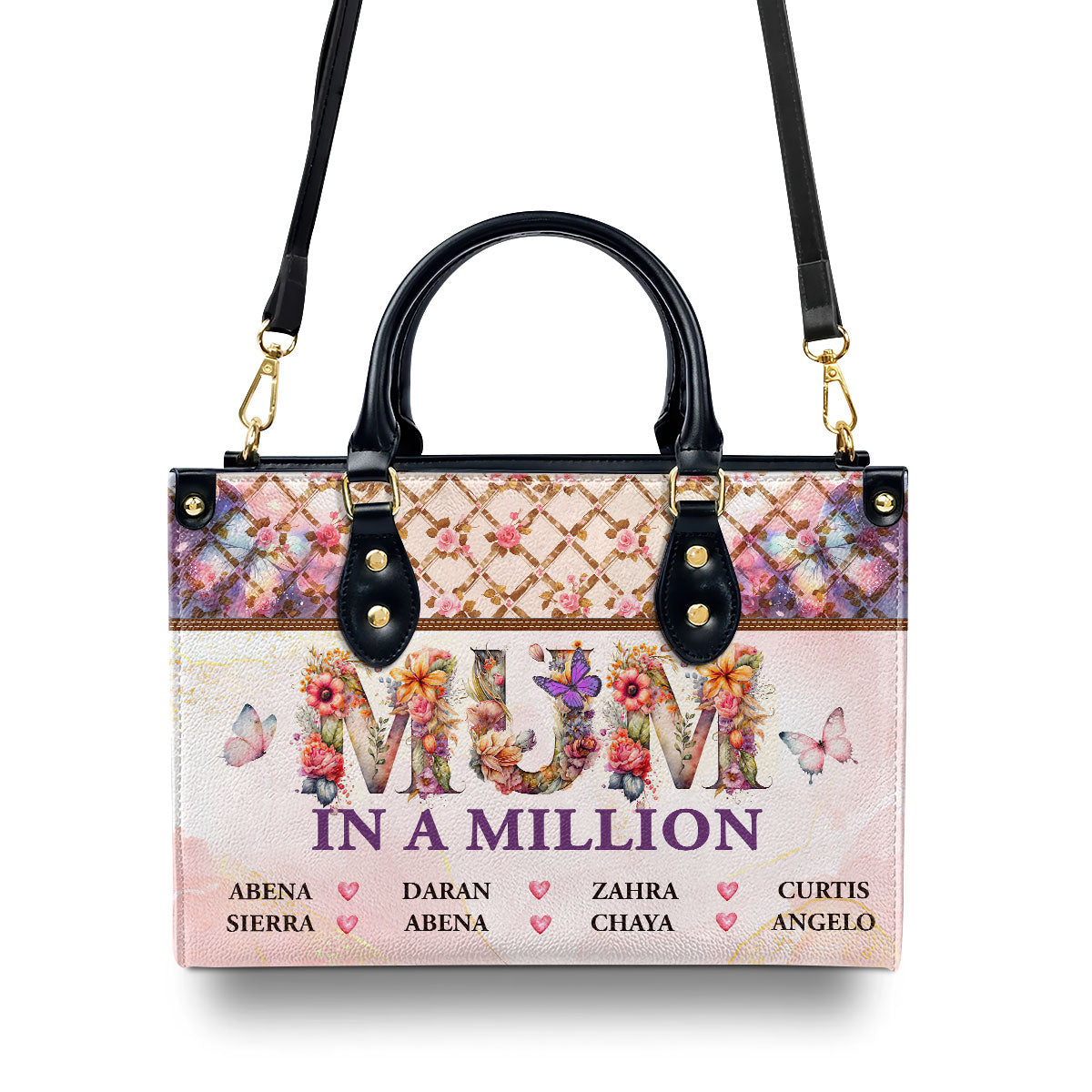 Mum In A Million - Personalized Leather Handbag SBLHBLM2085L