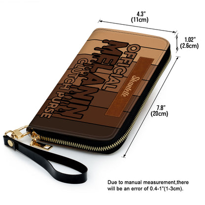 Official Melanin Clutch Purse - Personalized Leather Clutch Purse STB08