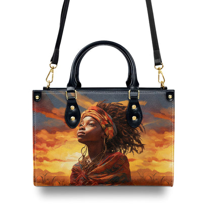 AfroArt "Dreaming" - Leather Handbag MB68