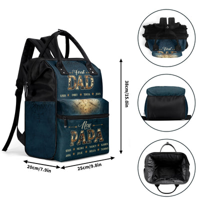 First Dad Now Papa - Personalized Duckbilled Backpack SBDBPLM1174D