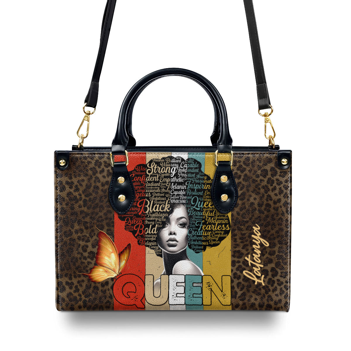 QUEEN - Personalized Leather Handbag STB155