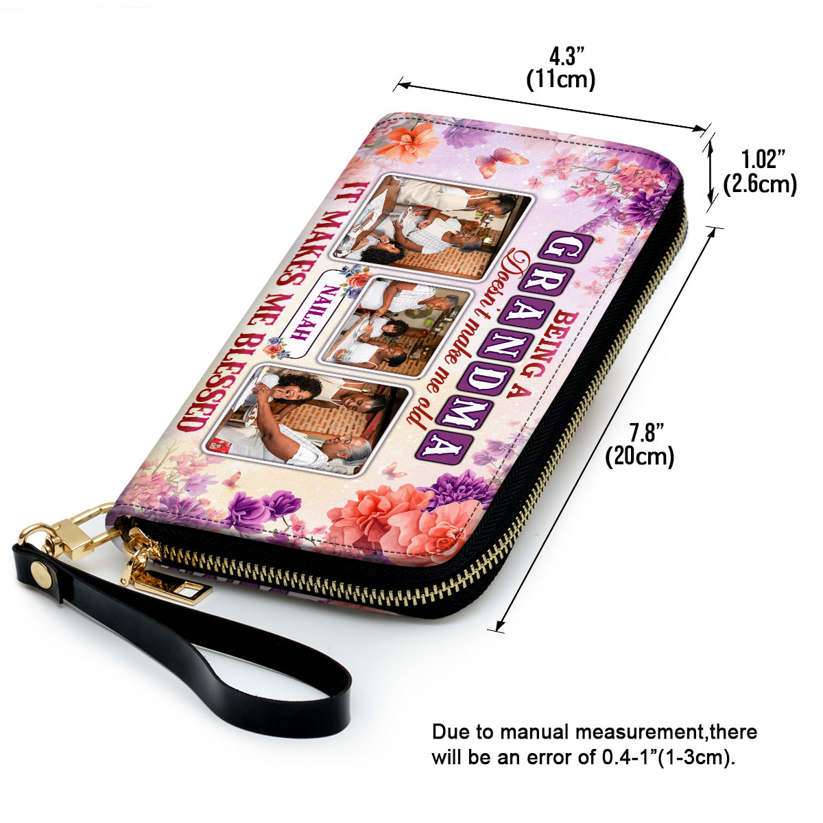 Being A Grandma Does Not Make Me Old - Personalized Leather Clutch Purse