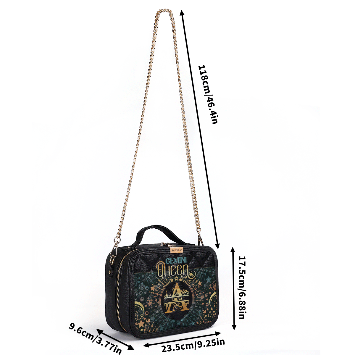 Zodiac Queen - Personalized Diamond Grid Stitching Bag SBDGSBLM1971L