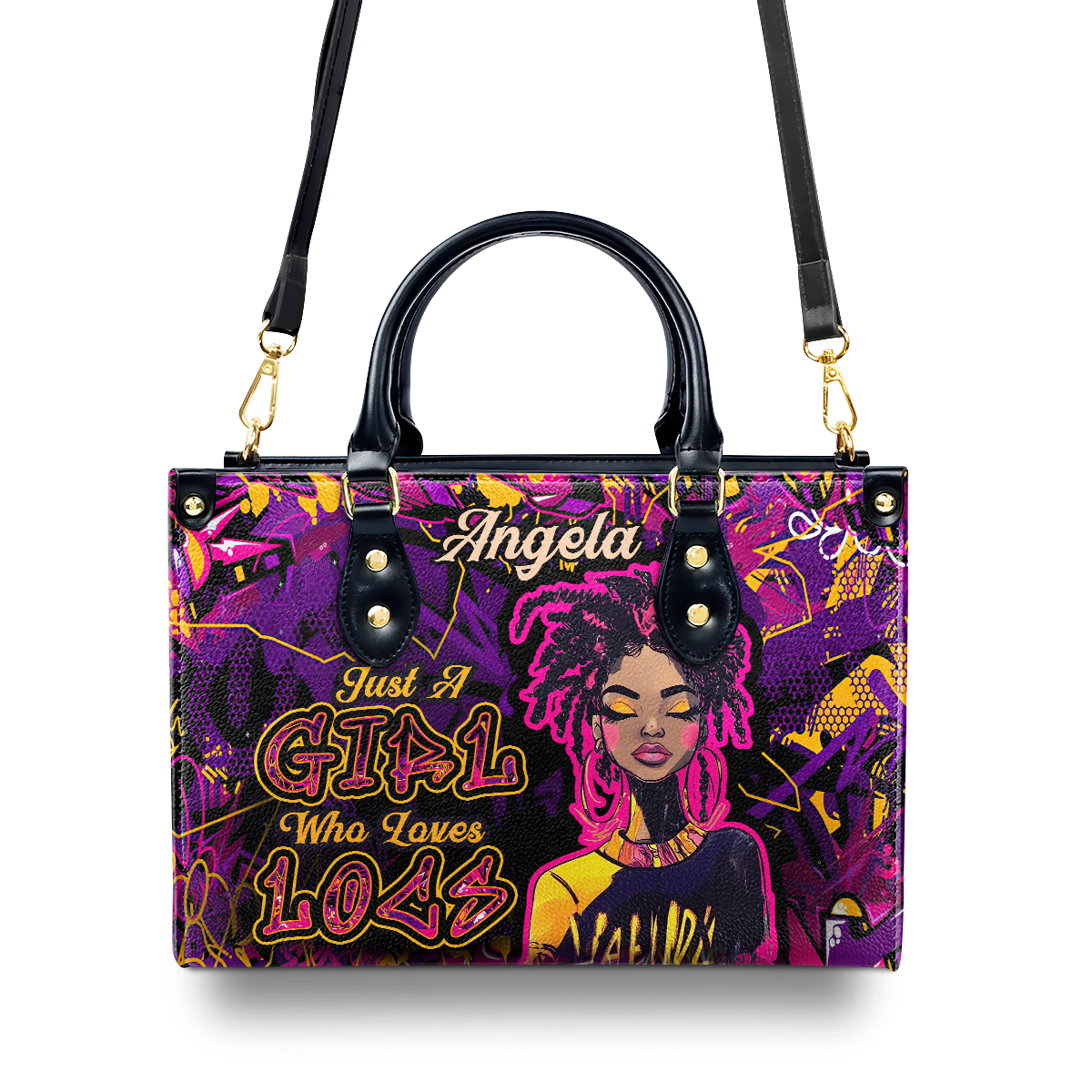 Just A Girl Who Loves Locs - Personalized Leather Handbag SBLHBLM2443L