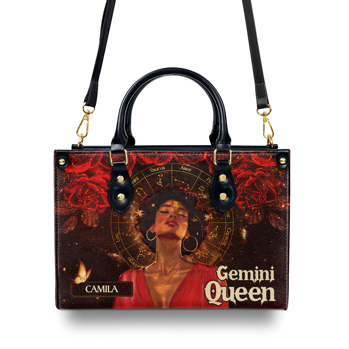 Zodiac Queen - Personalized Leather Handbag SBHN05