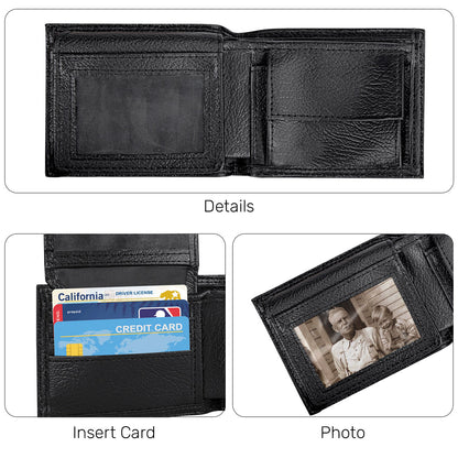 God Has You In His Arms - Personalized Leather Folded Wallet SBLFWLM1382D