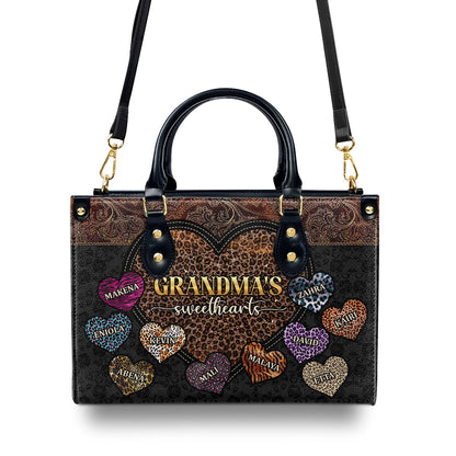 Grandma Sweetheart - Personalized Leather Handbag SBLHBLM1439M