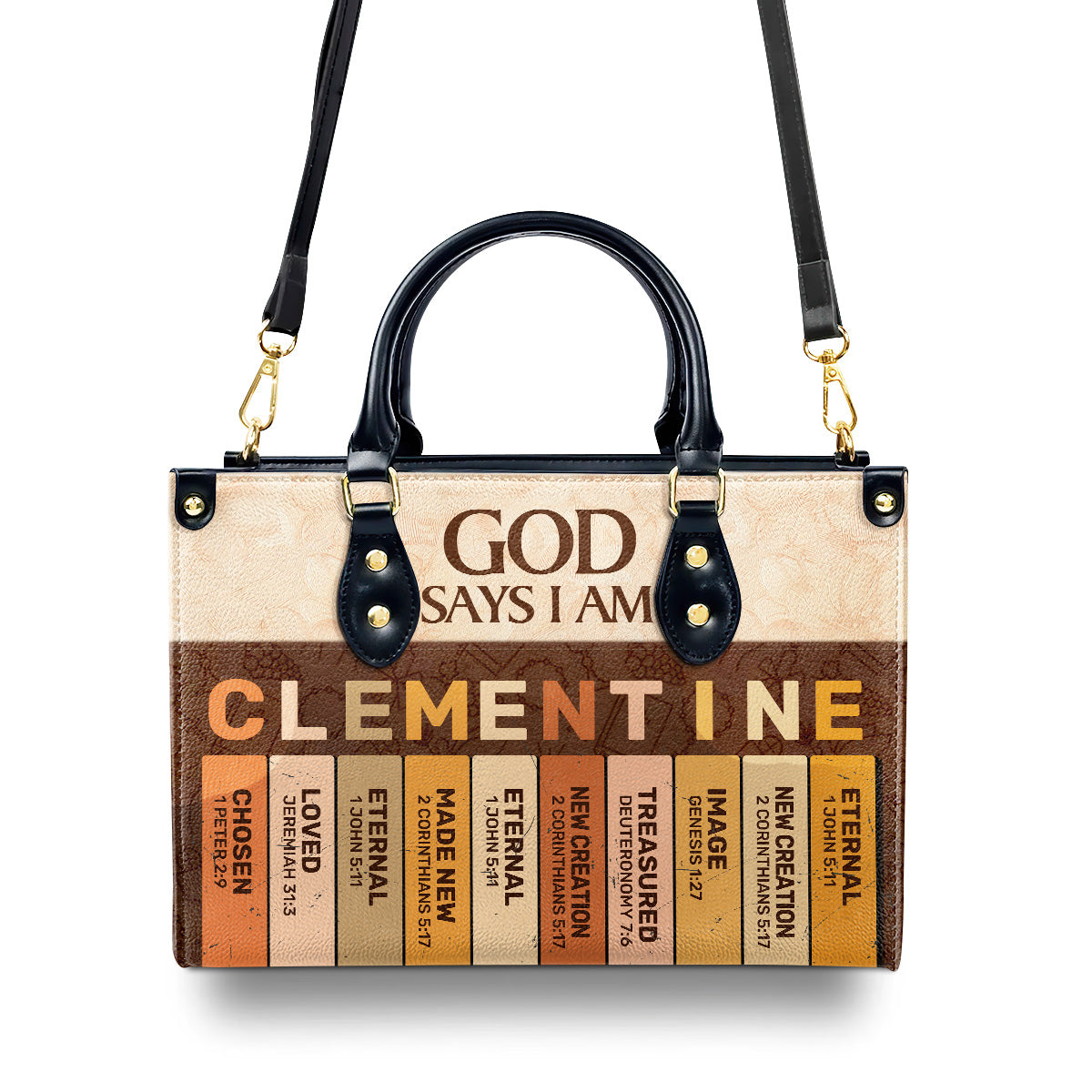 God Says I Am | Personalized Leather Handbag