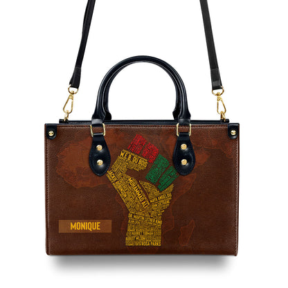 Black History Month - Personalized Leather Handbag STB190B