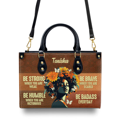 Be Badass Everyday - Personalized Leather Hand Bag STB90