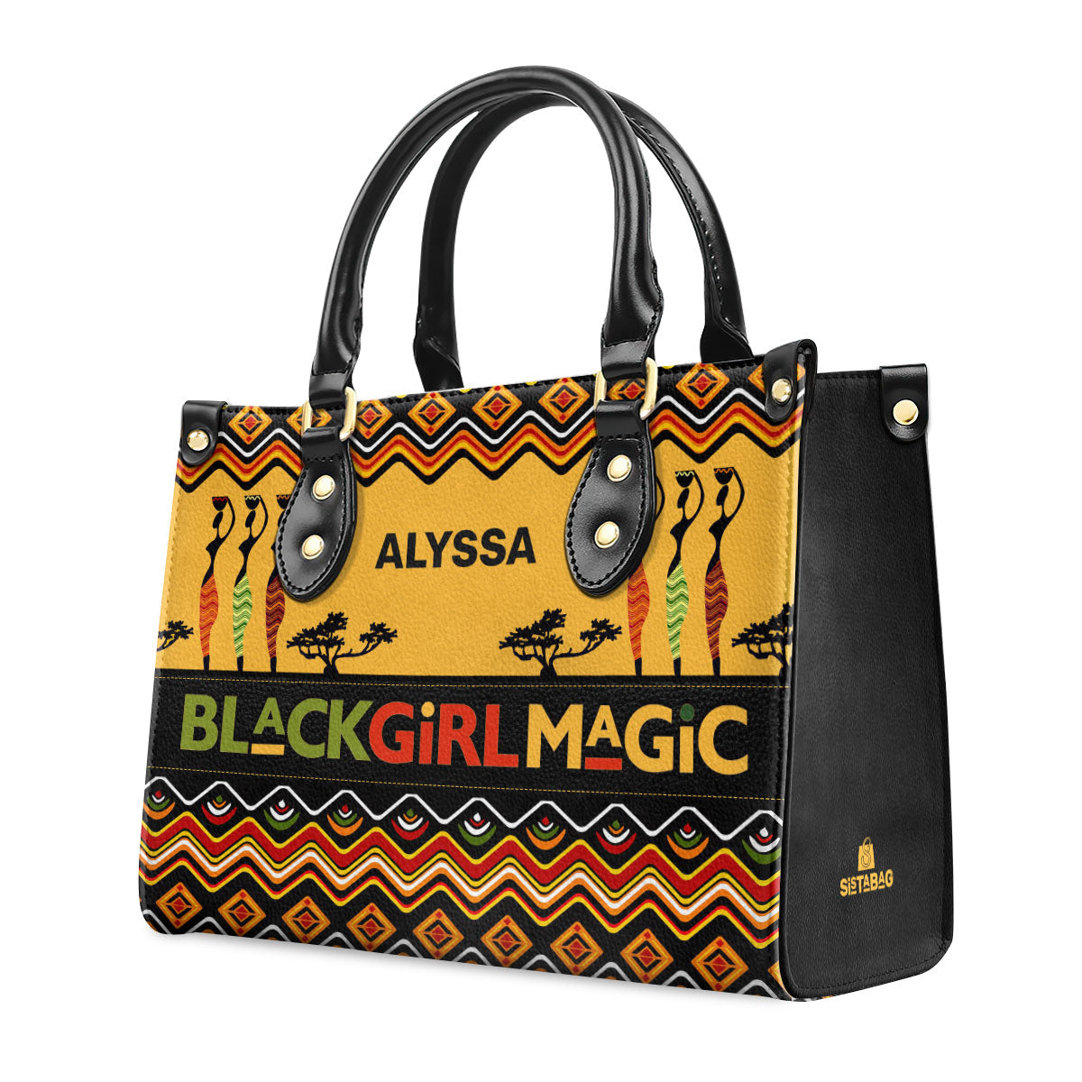 BLACKGIRLMAGIC - Personalized Leather Handbag - MB10