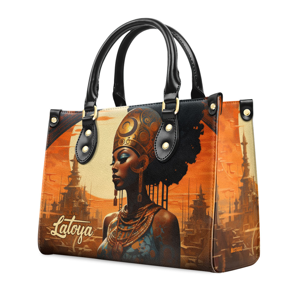 Afrofuturism08 - Personalized Leather Handbag SB118