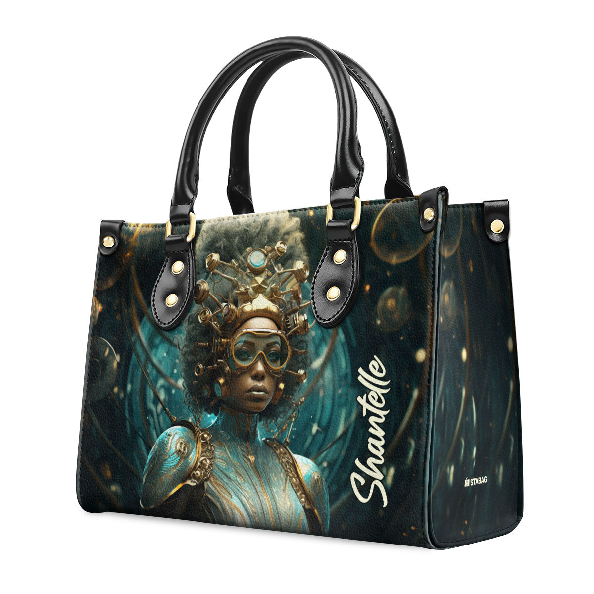 Afrofuturism10 - Personalized Leather Handbag SB123