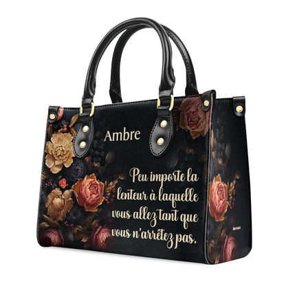 Vous n’arrêtez pas - Personalized Leather Handbag SB611