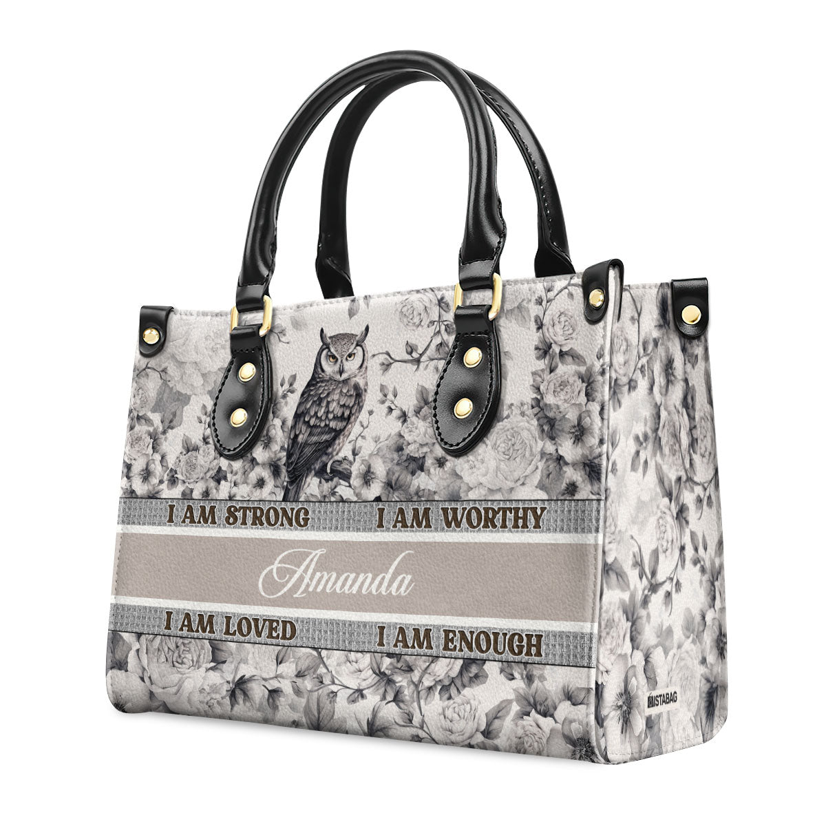 Owl - Four Seasons - Personalized Leather Handbag STB119