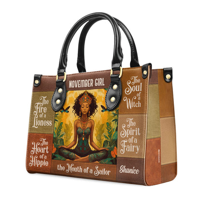 The Soul Of Witch - Personalized Leather Handbag STB73