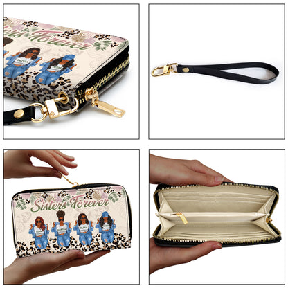 Soul Sisters - Personalized Leather Clutch Purse