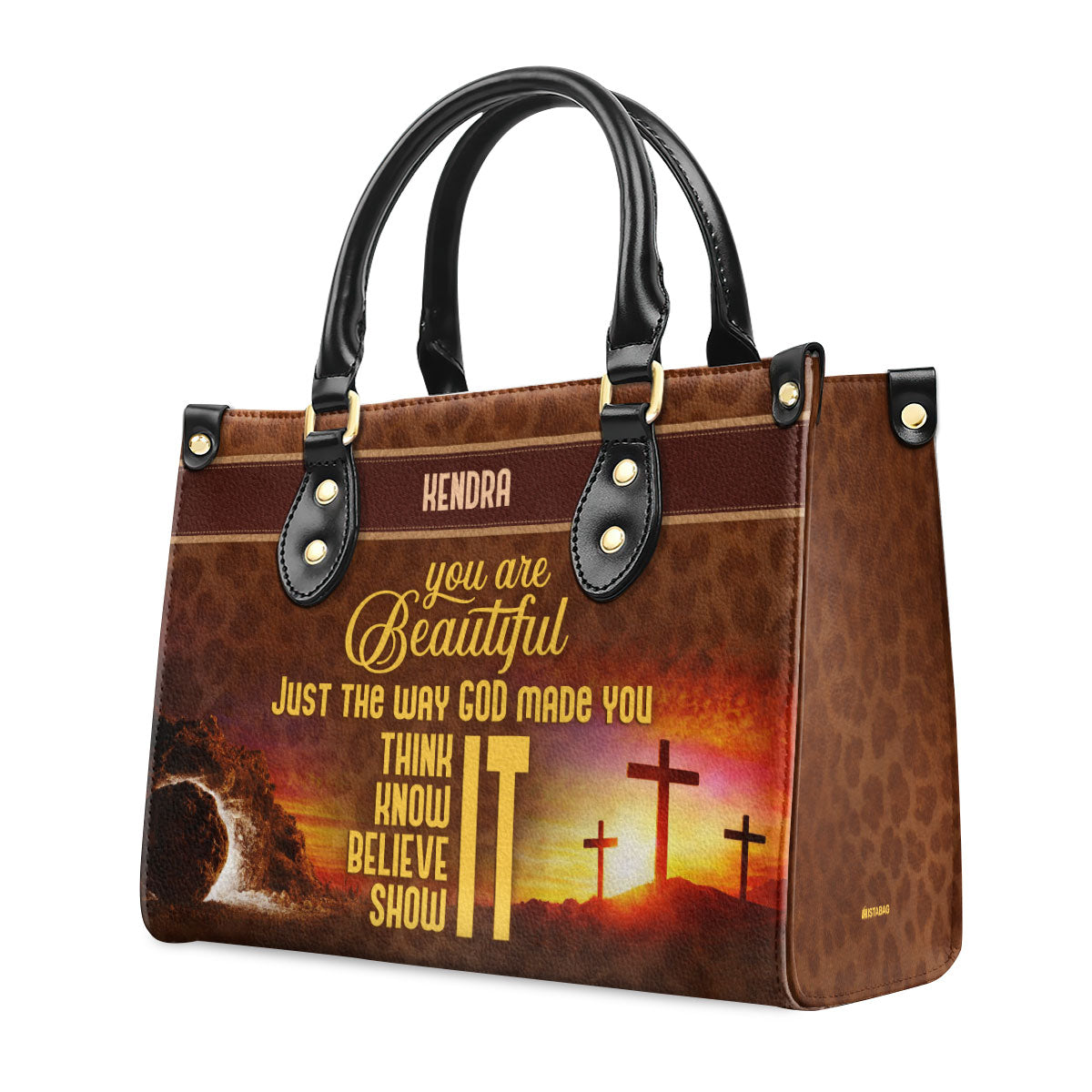 You Are Beautiful - Personalized Leather Handbag STB186