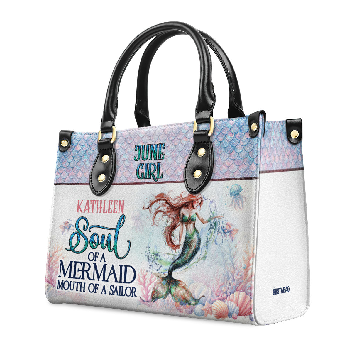 Mermaid - Personalized Leather Handbag MB94