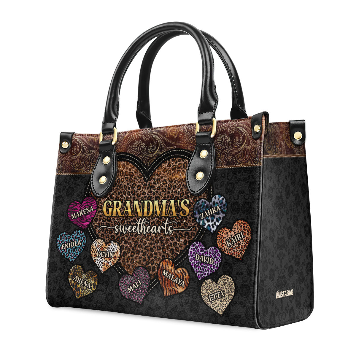 Grandma Sweetheart - Personalized Leather Handbag SBLHBLM1439M