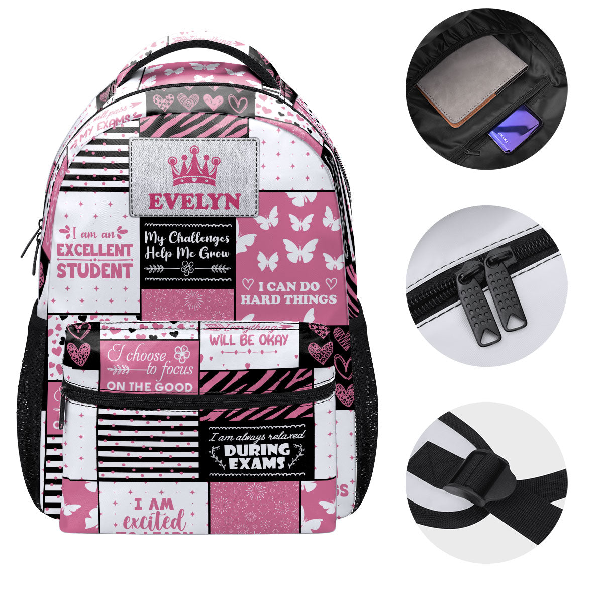 My Challenges Help Me Grow - Personalized Backpack SBBPT81