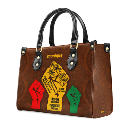 Black History Month - Personalized Leather Handbag STB190A