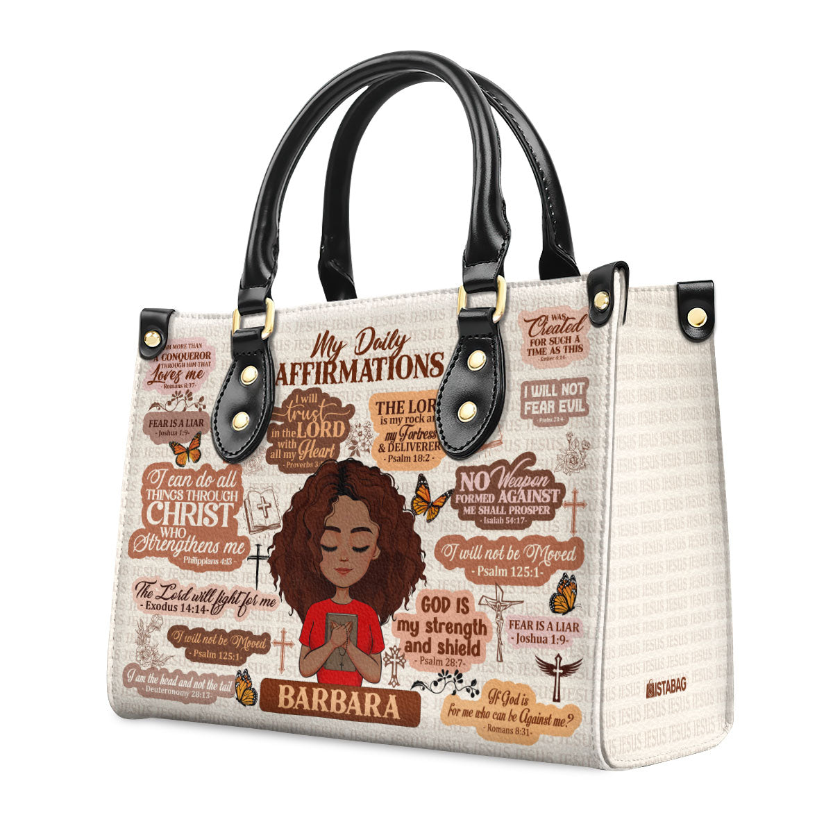 My Daily Affirmations - Personalized Leather Handbag SBLHBLM2276D