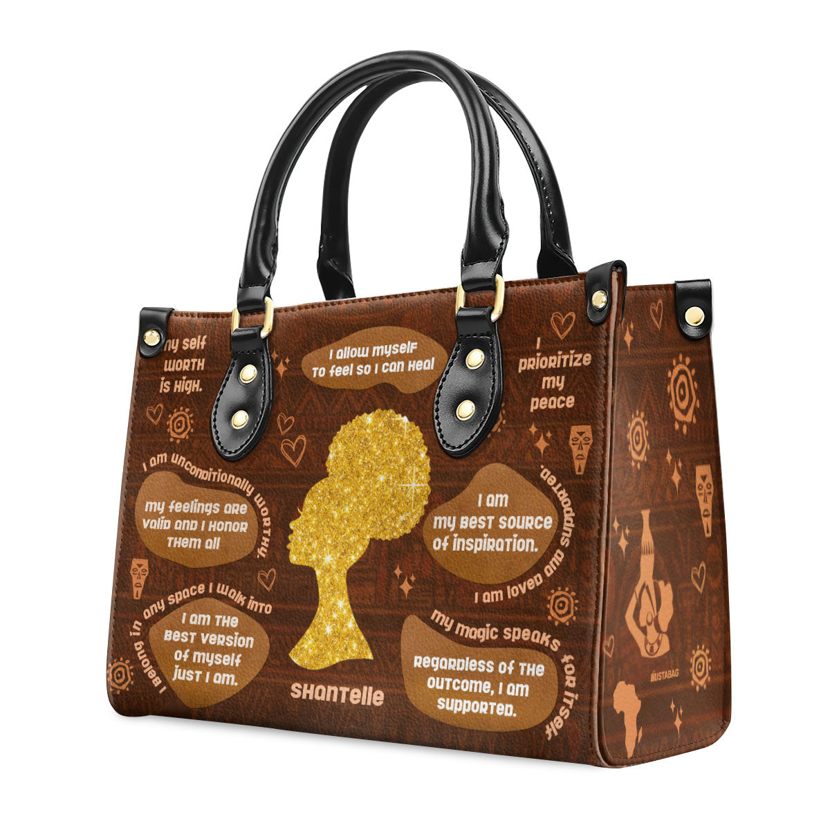 Daily Affirmations - Personalized Leather Handbag STB166