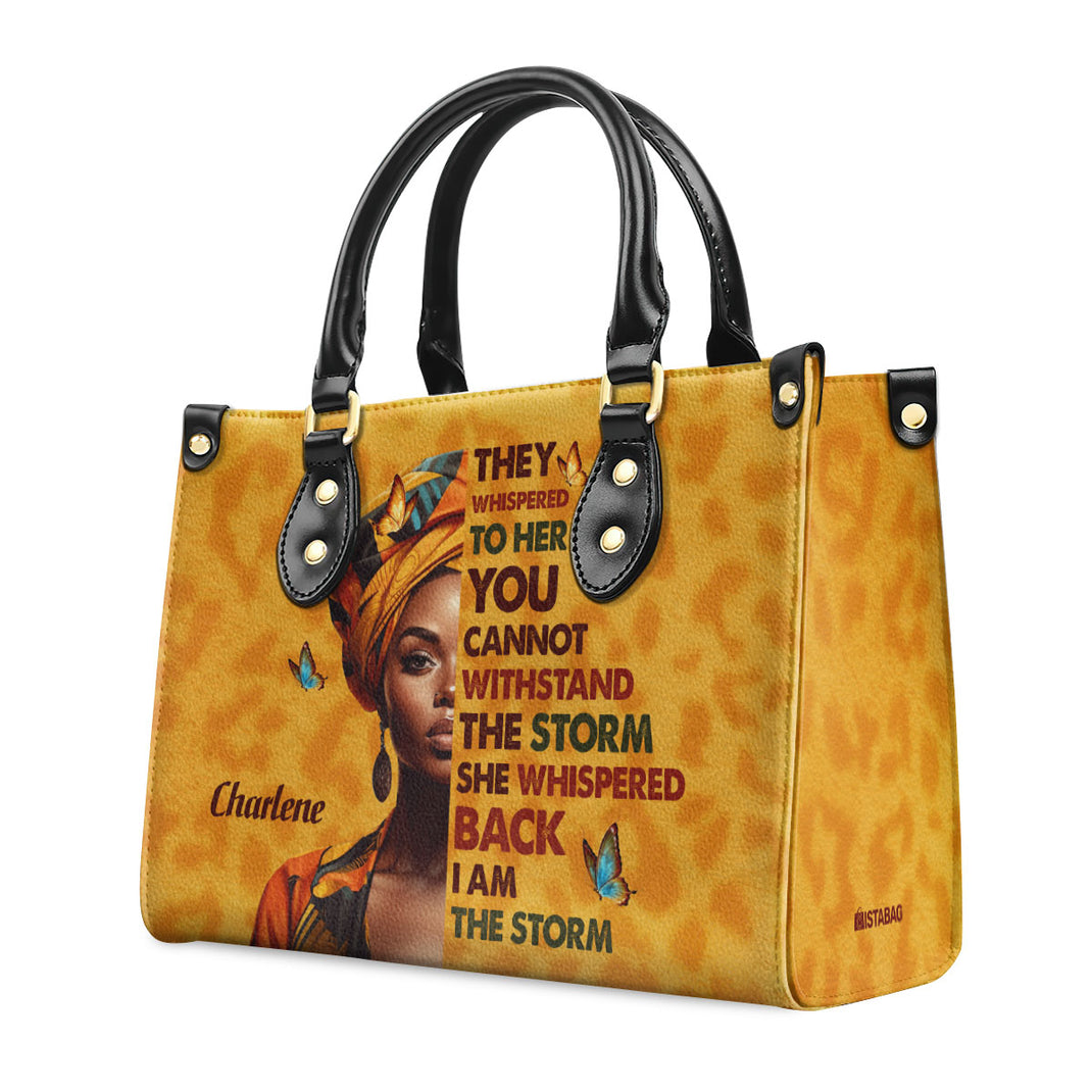 I Am The Storm - Personalized Leather Handbag SBHN02