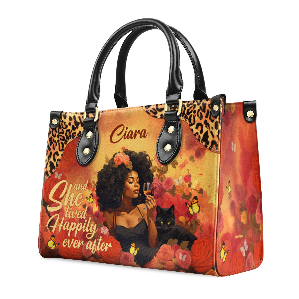 Happy Ever After - Personalized Leather Hand Bag STB87