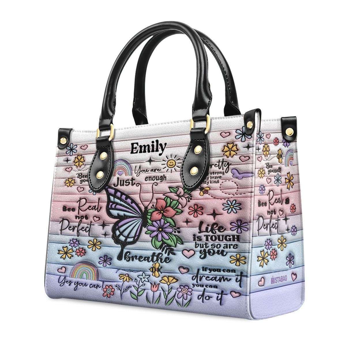 You Are Enough - Personalized Leather Handbag SBLHBT50