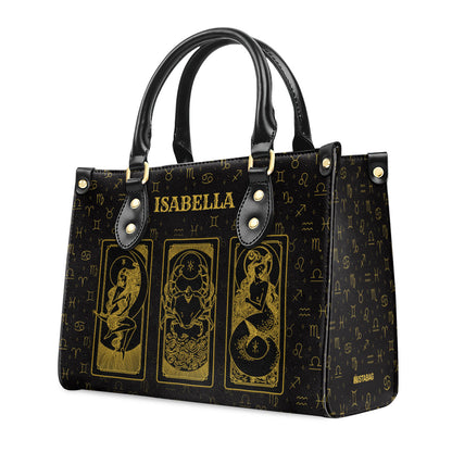 The Big Three Zodiac Signs - Personalized Leather Handbag SBHN08