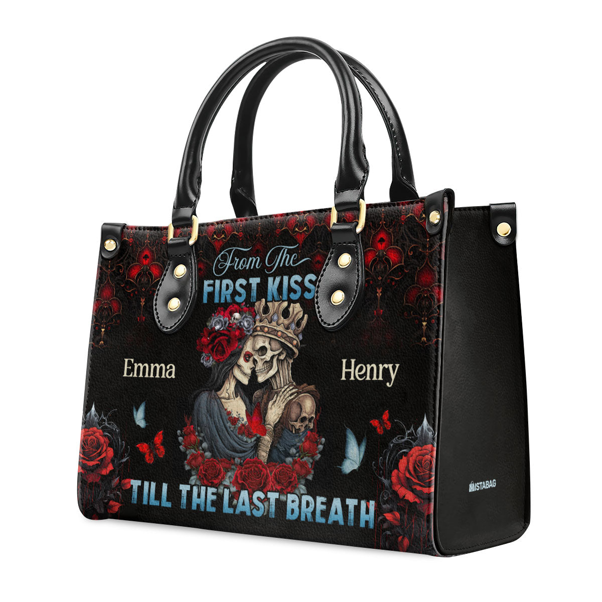 From The First Kiss Till The Last Breath - Personalized Leather Handbag MB70