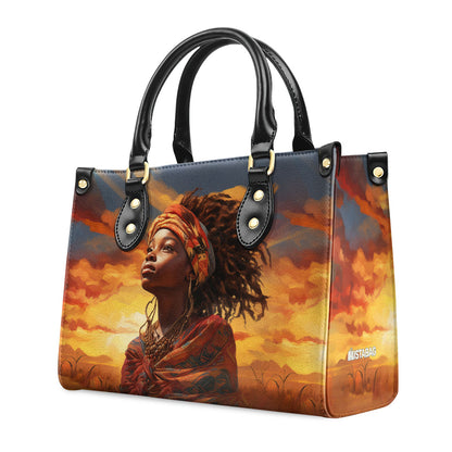 AfroArt "Dreaming" - Leather Handbag MB68