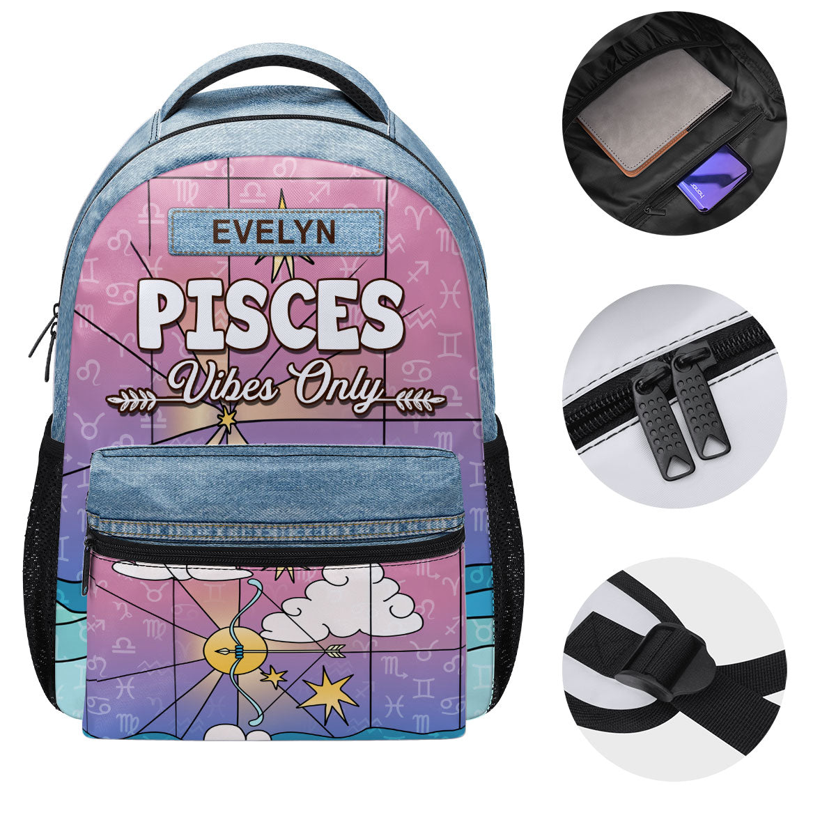 Horoscope Vibes Only - Personalized Backpack SBBPT80