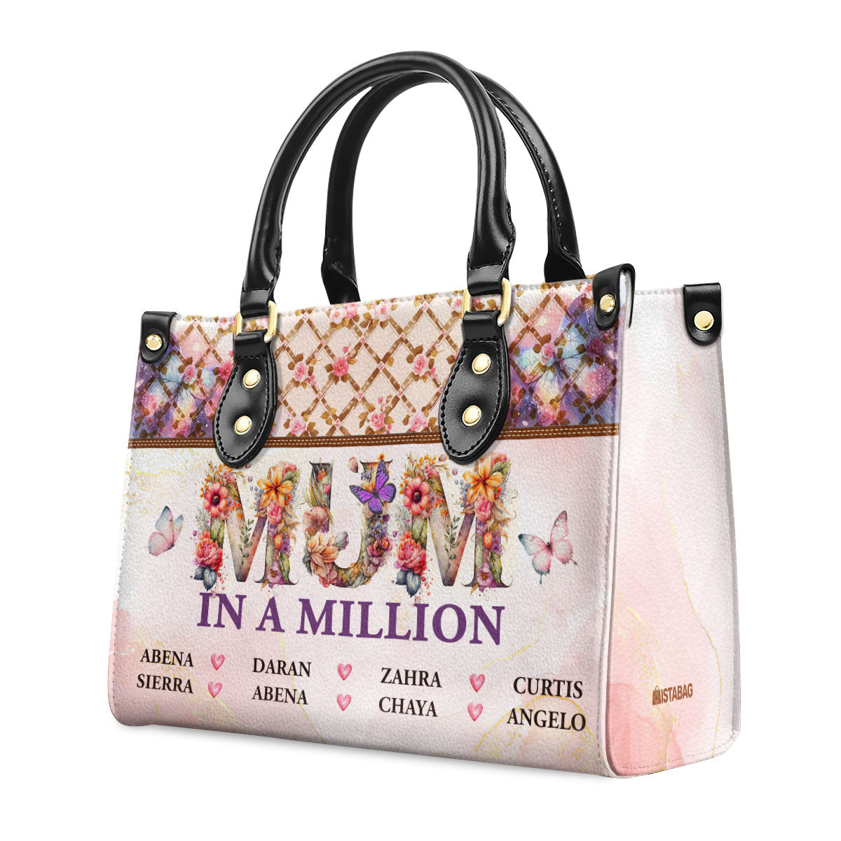 Mum In A Million - Personalized Leather Handbag SBLHBLM2085L