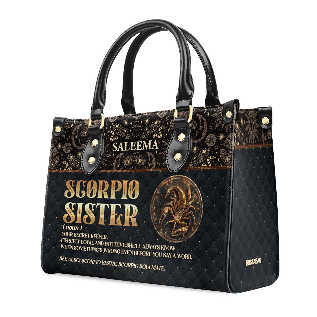 Sister Zodiac Sign - Personalized Leather Handbag SBLHBLM2071M