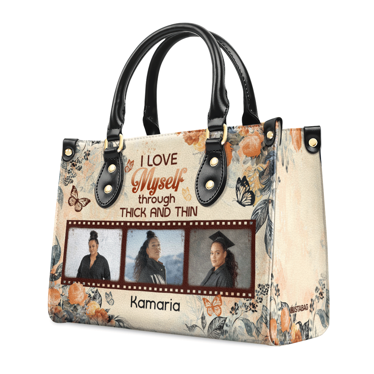 I Love Myself Through Thick And Thin - Personalized Leather Handbag SBLHBLM1011L