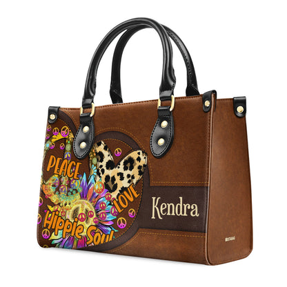 Hippie Soul - Personalized Leather Handbag STB221