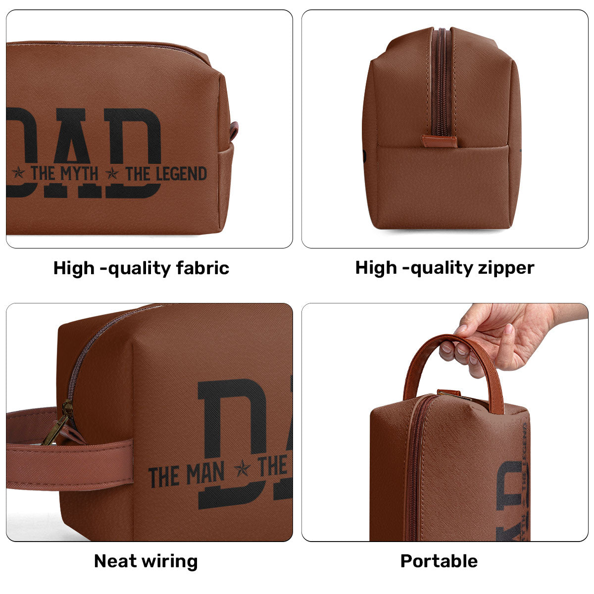 Dad The Man The Myth The Legend - Personalized Toiletrie Bag SBTBHN22