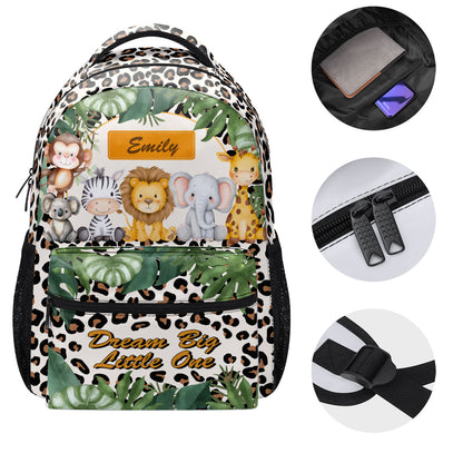 Stay Wild Dream Big Little One I Woke Up This Cute - Personalized Backpack SBHN39