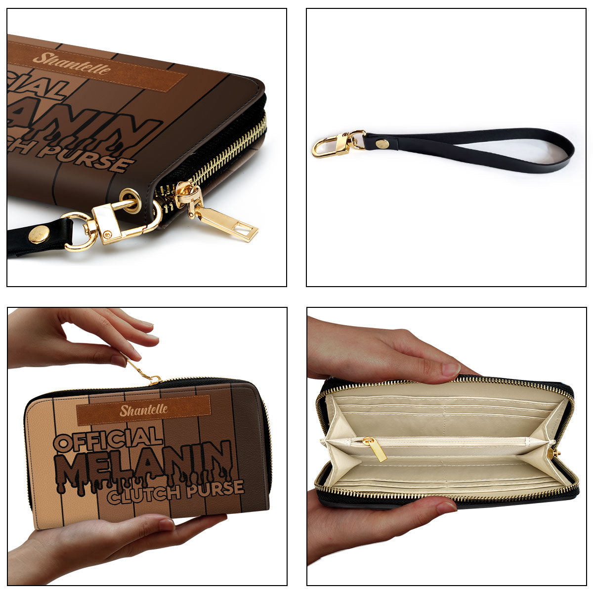 Official Melanin Clutch Purse - Personalized Leather Clutch Purse STB08