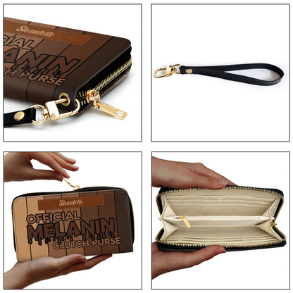 Official Melanin Clutch Purse - Personalized Leather Clutch Purse STB08