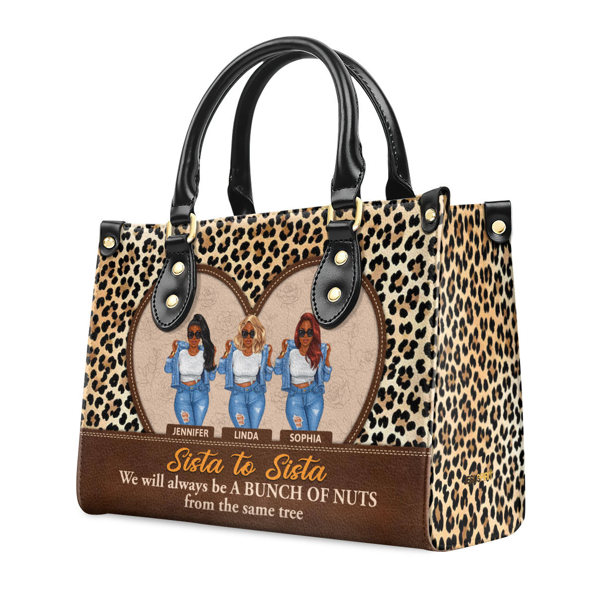 Sista To Sista - Personalized Leather Handbag SBLHBLT2316T