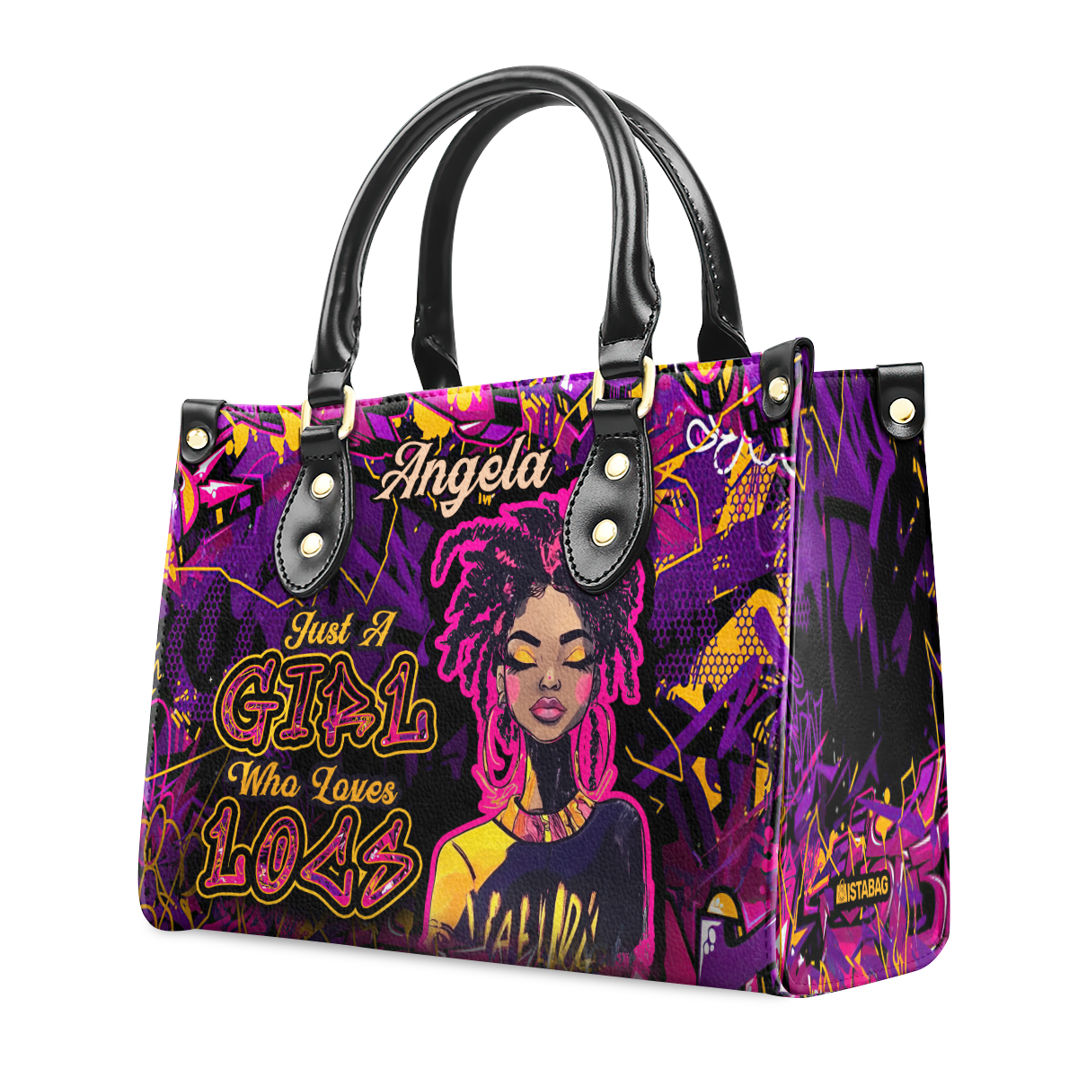 Just A Girl Who Loves Locs - Personalized Leather Handbag SBLHBLM2443L